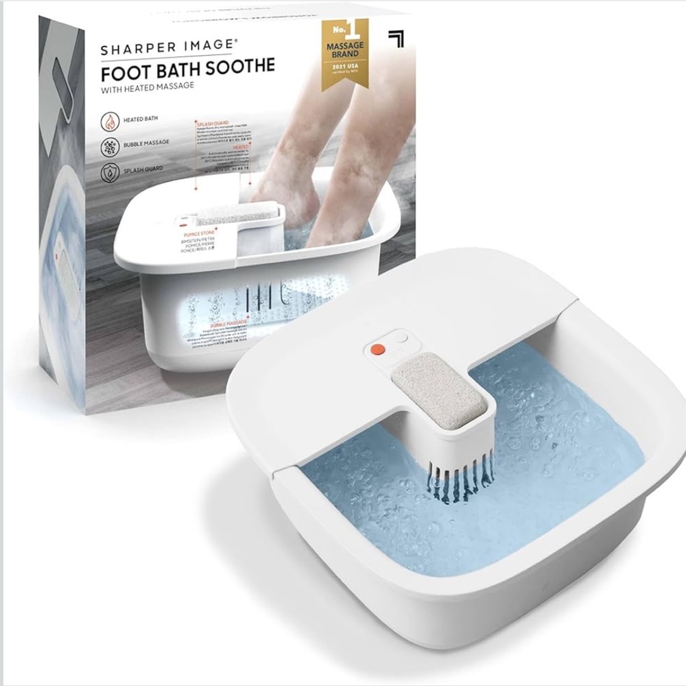 New Sharper Image SpaHaven Sooth Foot Bath with Heated Massage 1014496 ⭐️⭐️⭐️⭐️
